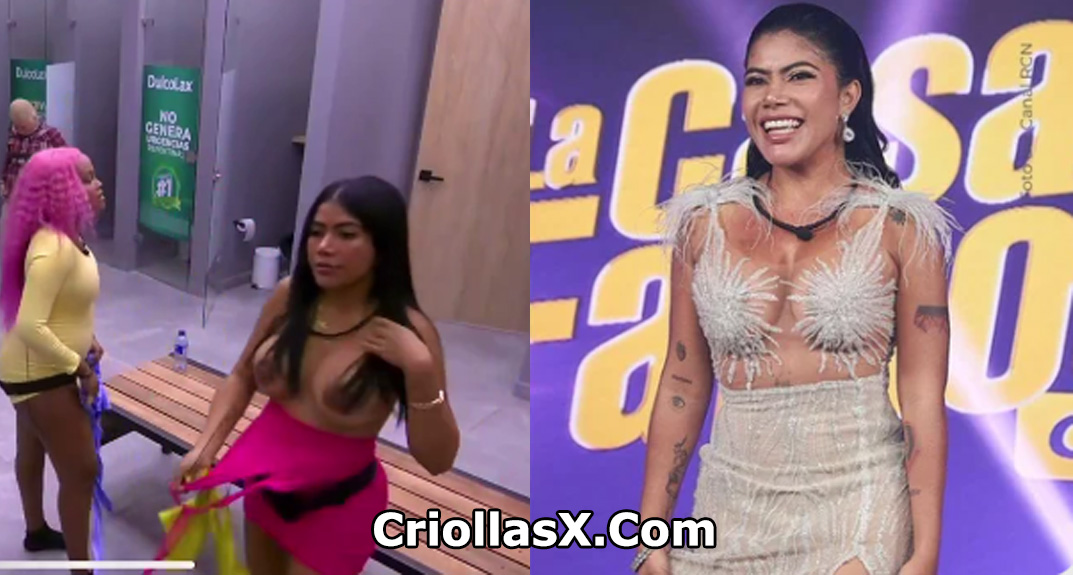 Cindy Ávila El descuido de la toxal costera colombiana muestra sus senos en la casa de la famosa Colombia