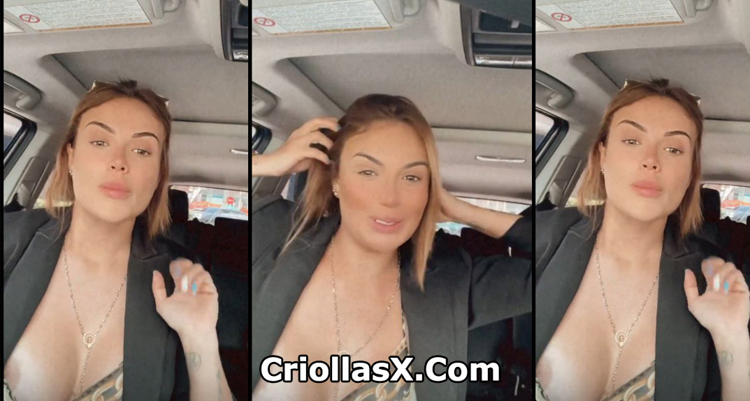 La famosa colombiana Sara Uribe muestra sus pezones en una vida en vivo