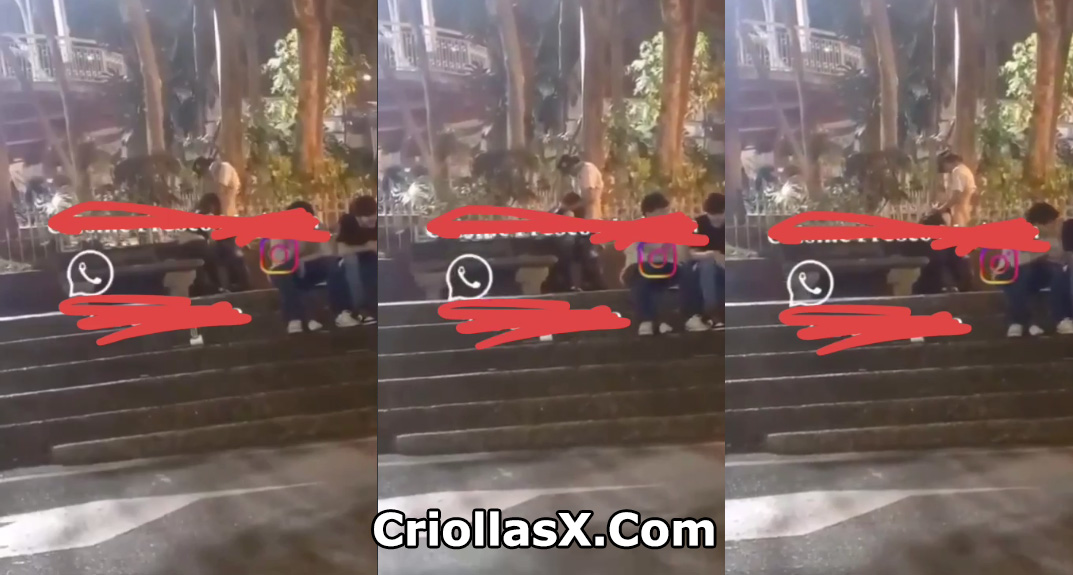 La pareja tiene relaciones sexuales en público en un parque en Medellin Colombia