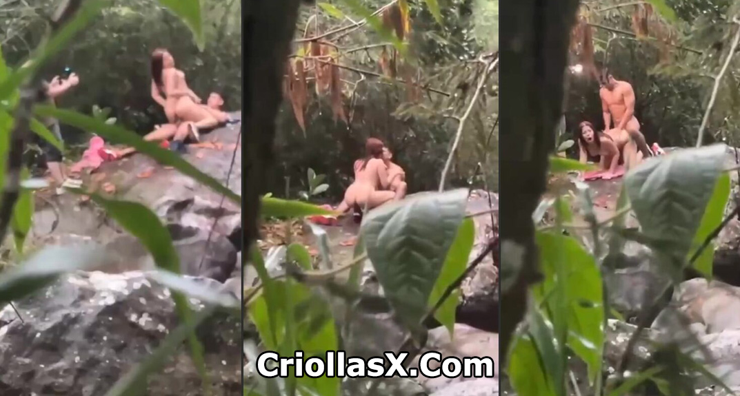 Pareja colombiana atrapada en el río grabando escena porno para solo fans Colombia