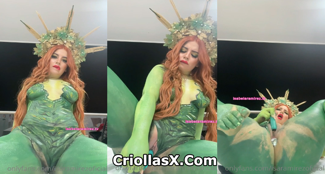 Los Videos de IsaRamirezOficial Colombiana con el cuerpo pintado masturbándose para OnlyFans Colombia por Criollasx.net