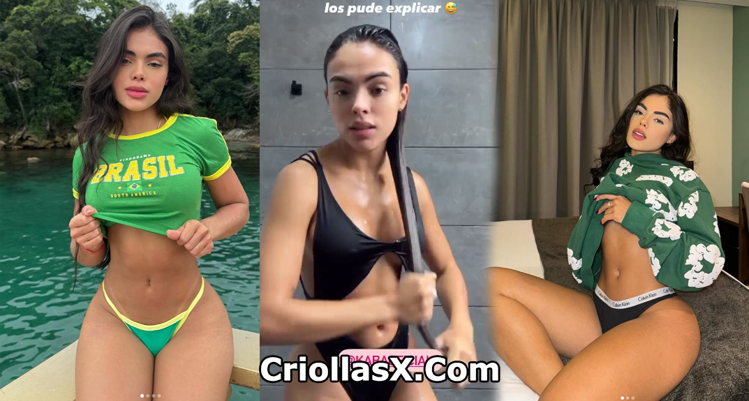 Los Videos de Mav Influencer colombiana bañándose en video para CHAMPU por Criollasx.net