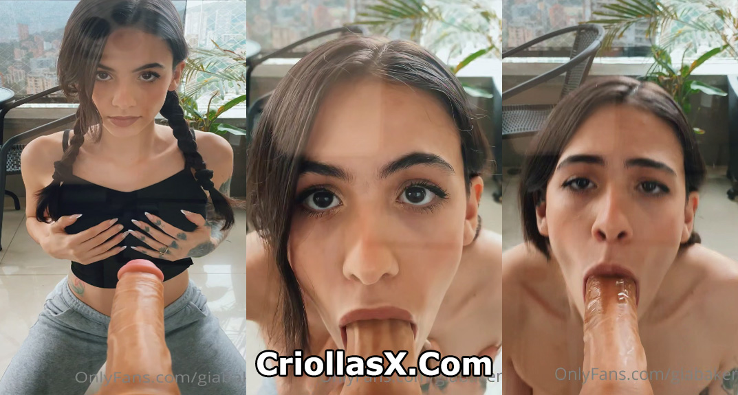 Los Videos de giabaker colombiana chupando un pene de goma desnuda para onlyfans colombia por Criollasx.net