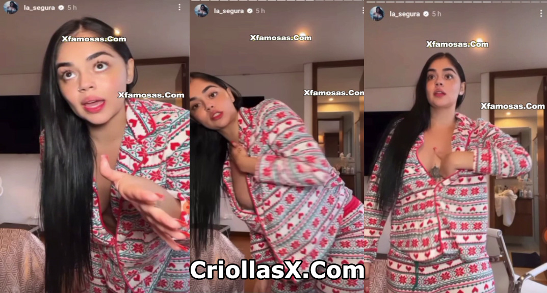 Los Videos de La segura influencer colombiana descuido muestra su seno en un directo por Criollasx.net