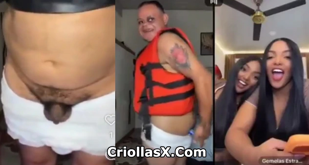 Los Videos de Urias Lobo se mete algo por el culo en vivo con las Gemelas Estrada colombianas por Criollasx.net