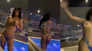 Los Videos de Valentina Mor desnuda en piscina al final se cae por Criollasx.net