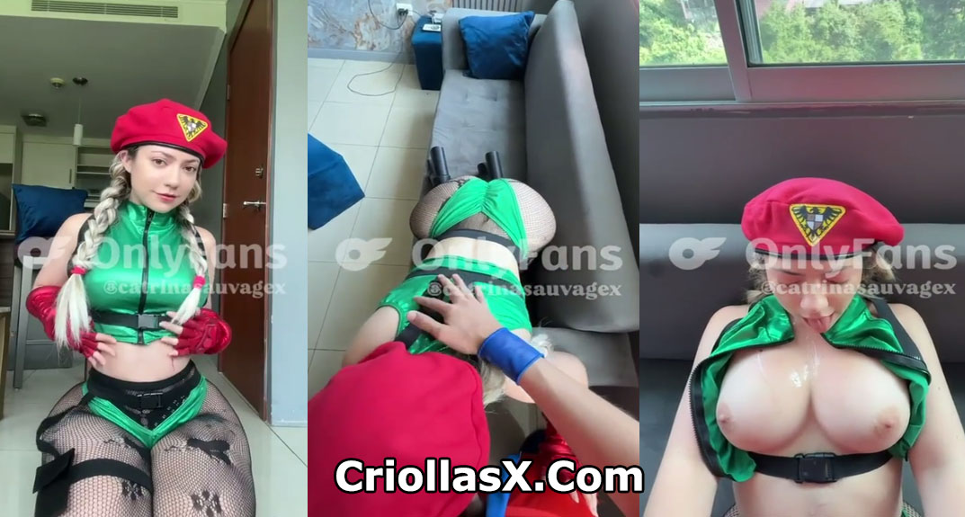 CatrinaSauvagex Latina disfrazada realiza mamada para OnlyFans Latino