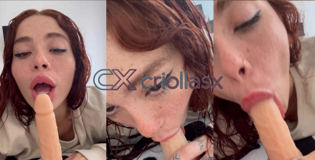 CbabyGirl333 Colombiana Pecosa Mamando Verga de Caucho para Onlyfans Gratis