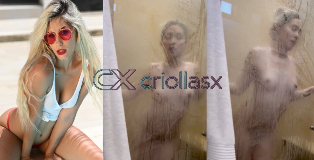 IssaVegas Latina tomando una ducha para OnlyFans Latino